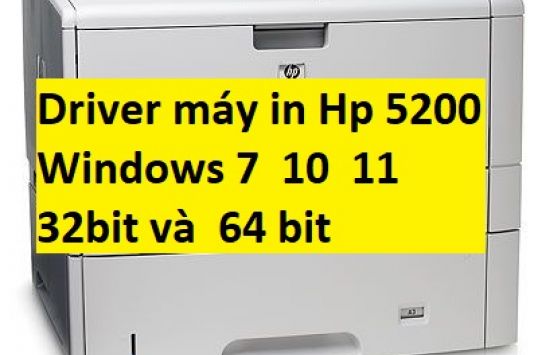 Driver máy in Hp Laserjet 5200 Series Windows 7 windows 10 windows 11 bản 32bit và  64 bit