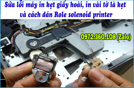 Sửa lỗi máy in kẹt giấy hoài, in vài tờ là kẹt và cách dán Role solenoid printer