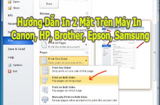 Hướng Dẫn In 2 Mặt Trên Máy In Canon, HP, Brother, Epson, Samsung