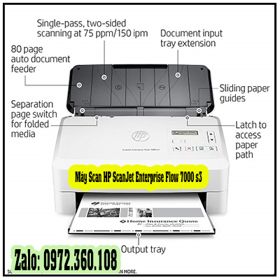 Máy Scan HP ScanJet Enterprise Flow 7000 s3 (L2757A) – Dòng Enterprise Tốc Độ Siêu Cao