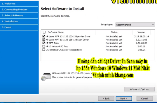 Hướng dẫn cài đặt Driver In Scan máy in hp 135a windows 10 windows 11 7