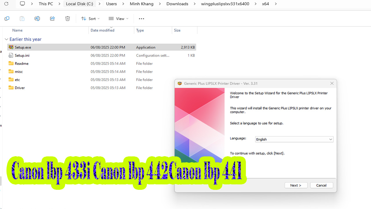 Tải Driver Canon LBP 443i đầy đủ cho Windows 32bit và 64bit