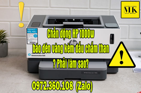 Chấn động HP 1000w báo đèn vàng kèm dấu chấm than? Phải làm sao?