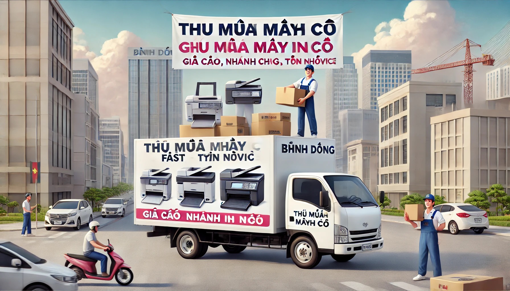 Thu Mua Máy In Cũ Bình Dương - Giá Cao, Nhanh Chóng, Tận Nơi