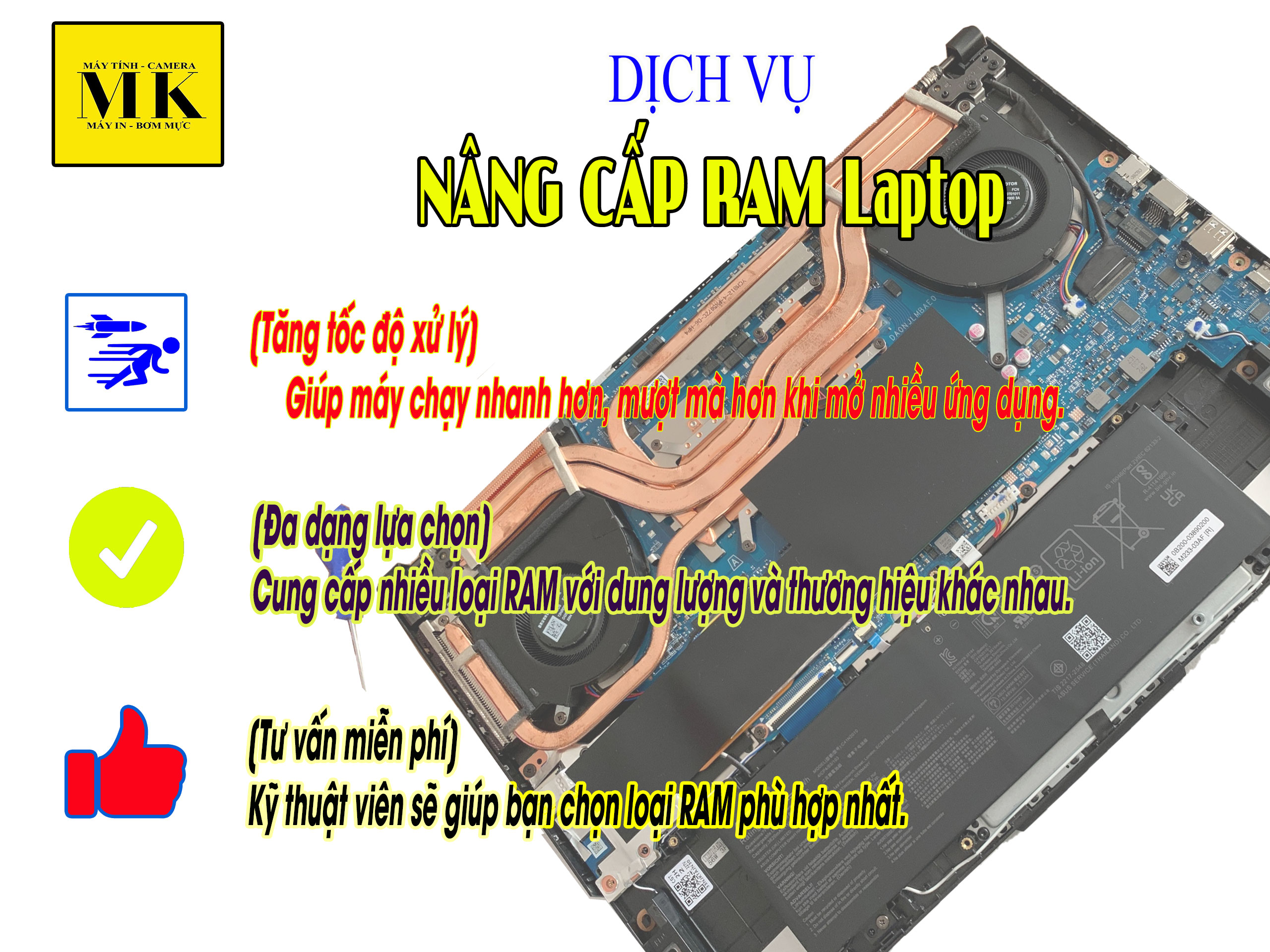 Nâng cấp ram laptop ở đâu uy tín, giá tốt nhất tại TP. HCM