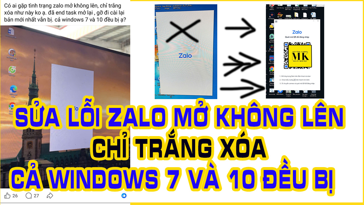 Zalo mở không lên, Zalo trắng xóa, zalo pc trắng xóa, zalo mở chỉ hiện màn hình trắng, zalo không hiển thị giao diện, sửa lỗi zalo trên win 7, sửa lỗi zalo trên win 10, zalo error fix, zalo pc không vào được, cài lại zalo pc, fix zalo trắng xóa, lỗi zalo không mở được, zalo webview2 error, zalo crash, sửa lỗi zalo 2025,